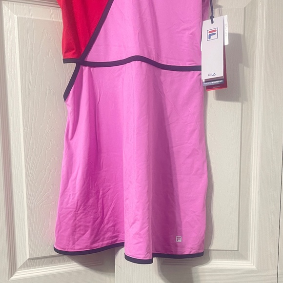Fila  Love 30 Sleeveless Faux Wrap Tennis Dress size S 50+UPS.  CONT L - Picture 3 of 13